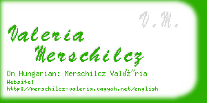 valeria merschilcz business card